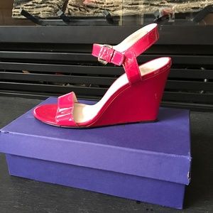 Stuart Weitzman Pink Wedge Heel sz 10.5